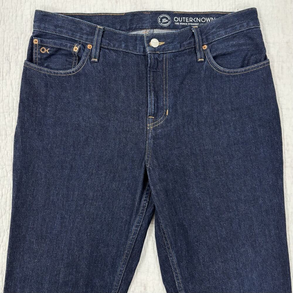 Outerknown Jeans Mens 34X28 Blue Denim Sea The Dunes Straight Organic Cotton